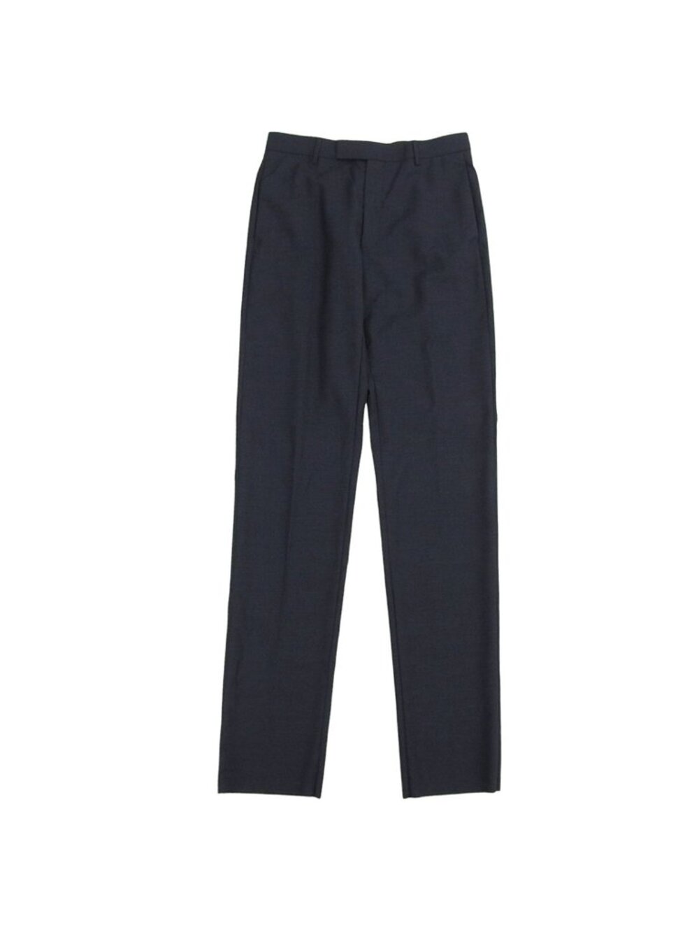 Dior Pants Trousers Long Flat-front Wool Navy 46
